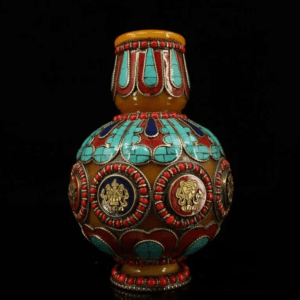 SUKHAVATI YELLOW JAMBHALA FORTUNE EIGHT AUSPICIOUS BOTTLE FOR ELIMINATING POVERTY