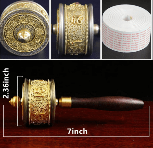 Copper Hand Held Prayer Wheel