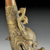 19th to Early 20th Cent. Tibetan Ritualistic Buddhist Trumpet 17" tall w/ COA