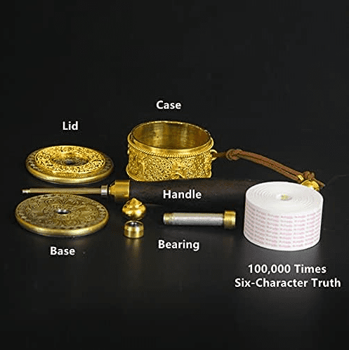 Copper Hand Held Prayer Wheel