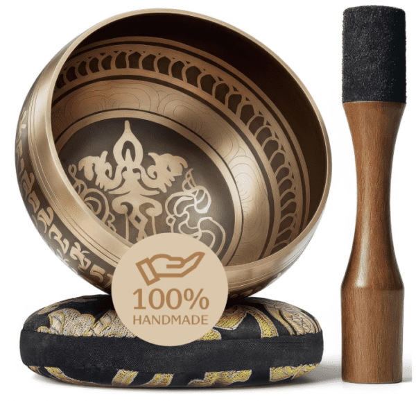 Handmade Tibetan Etched Singing Bowl