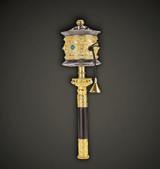 Copper Large Hand Held Prayer Wheel