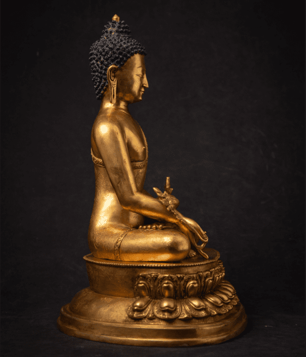 Very high quality bronze Nepali Medicine Buddha