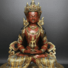 18'' Tibet Amitayus Long Life Buddha Bronze Statue