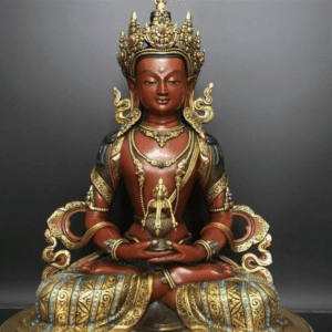 18'' Tibet Amitayus Long Life Buddha Bronze Statue
