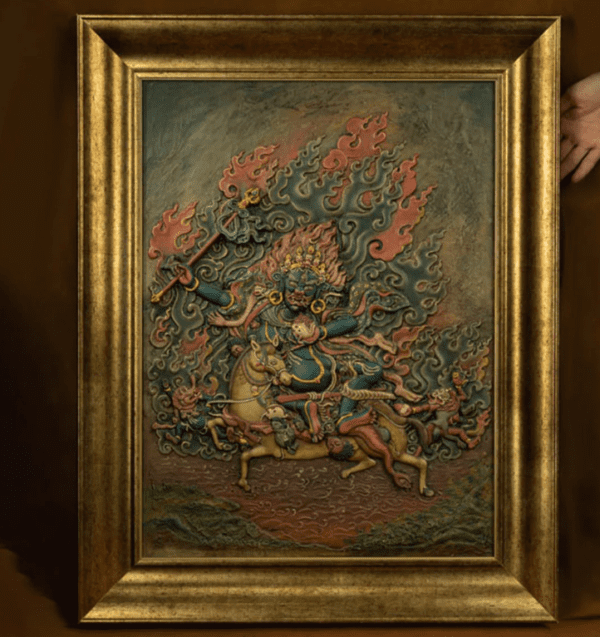 QING DYNASTY AUSPICIOUS HEAVENLY MOTHER THANGKA TIBETAN THANGKA