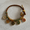LUOGA Miniature Thangka Bracelet - Five Tibetan Wealth Gods (Dzambhala) Amulet Hand Chain for Abundance & Prosperity